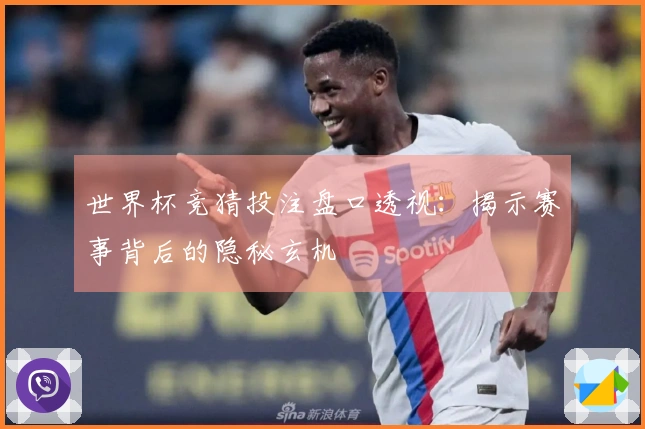 世界杯竞猜投注盘口透视：揭示赛事背后的隐秘玄机